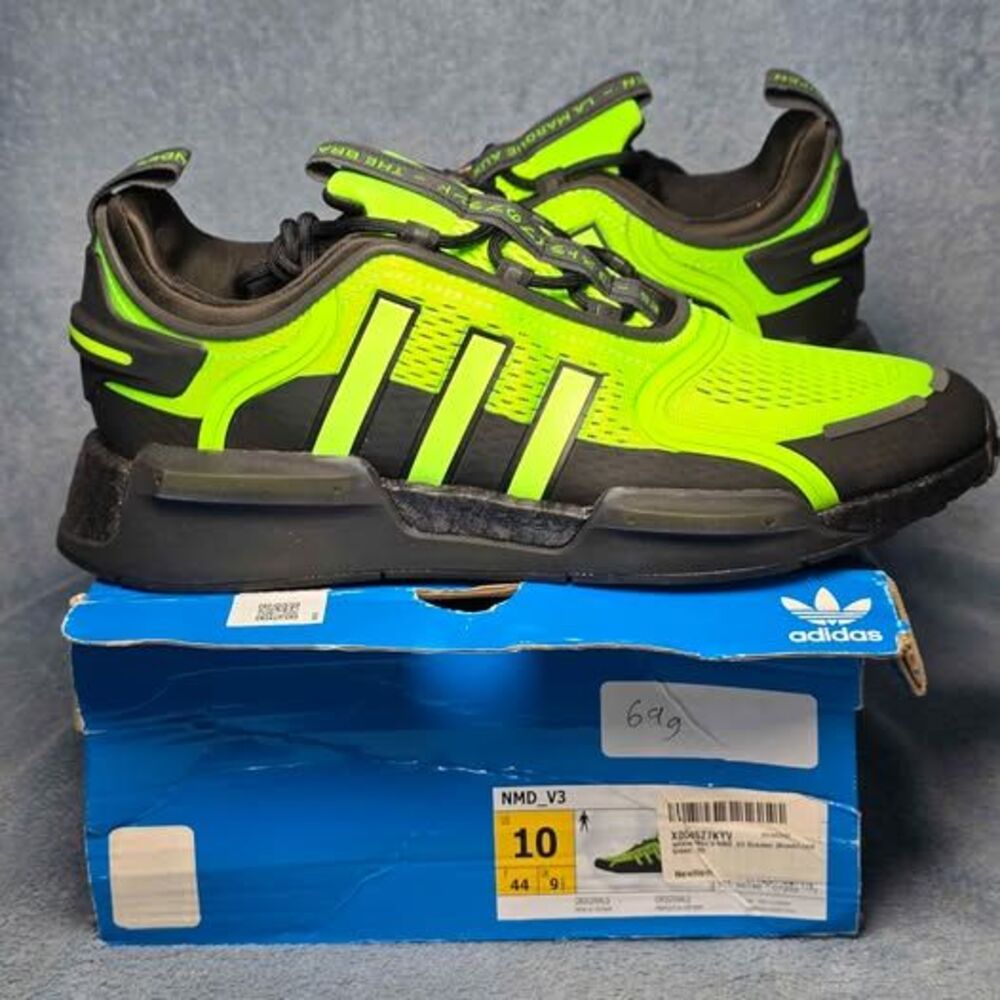 Adidas NMD_V3 Sneakers Men's US 10 or Womens 11 Black Lime Green